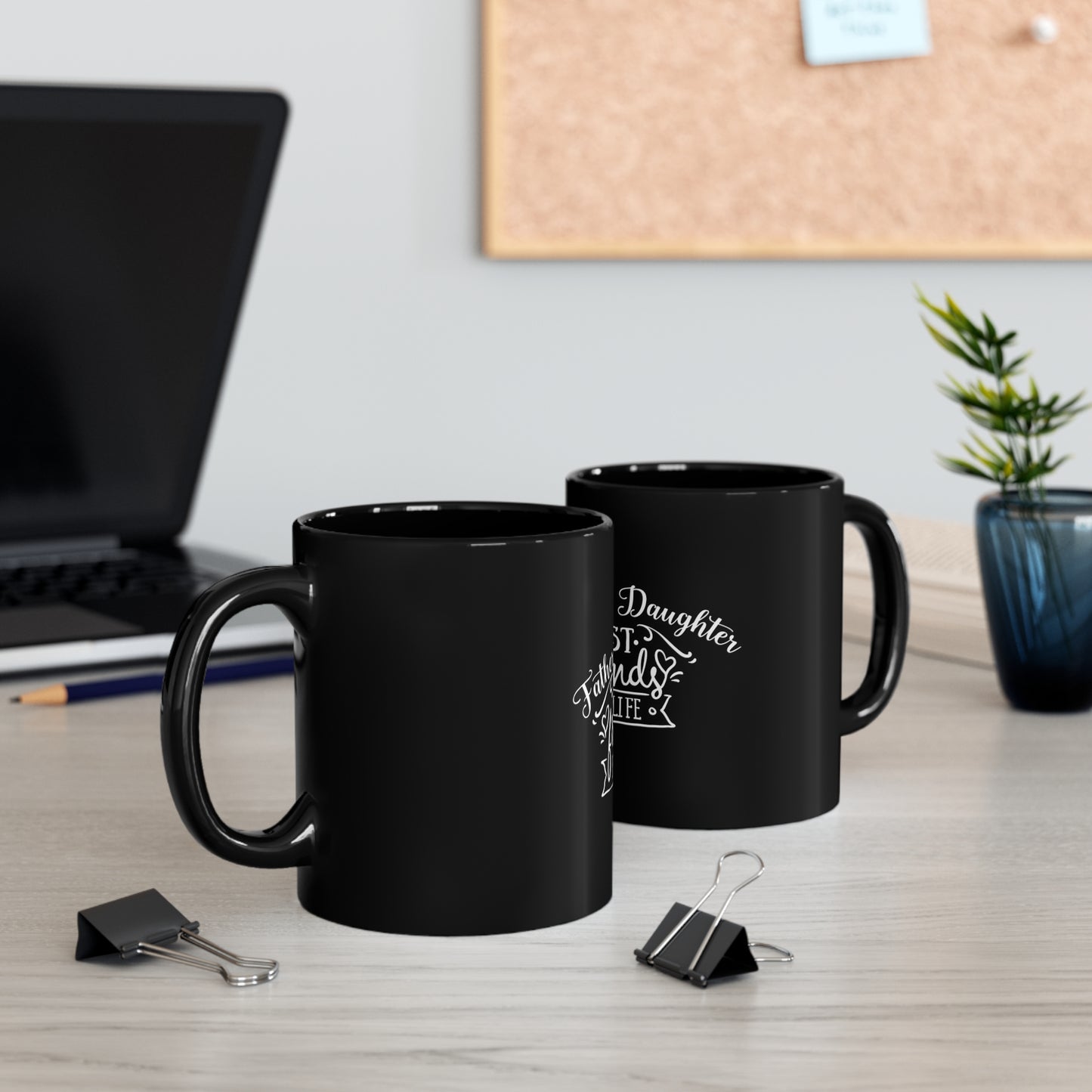 11oz Black Mug Father & Daughter