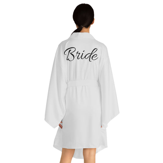 Long Sleeve Kimono Robe (AOP) BRIDE